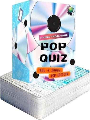 Image of Odetina Lyrics Pop Quiz 90s & 2000s Music Trivia Card Game, 150 Cards Throwback Nostalgic Game for Friends Family Party & Game Night