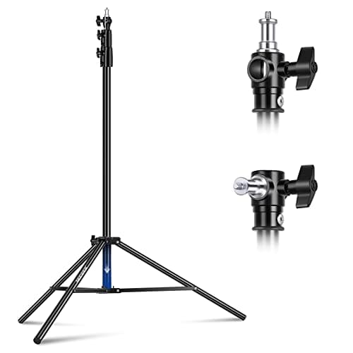 Image of NEEWER 9.2ft/2.8m Air Cushioned Light Stand, Heavy Duty Metal Photography Tripod Stand with 1/4"to 3/8" Reversible Spigot, 3 Way Mounting Interface & Metal Locking Knobs, Max Load 5.5lb/2.5kg