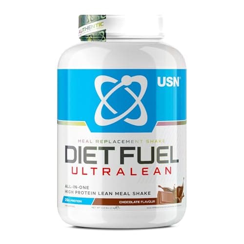 Image of USN Diet Fuel Ultralean Meal Replacement Shake | Chocolate | 2kg with 36 Servings | High Protein, Low Calorie Shake | Calorie-Controlled Diet Support for Weight Loss | 24 Vitamins & Minerals