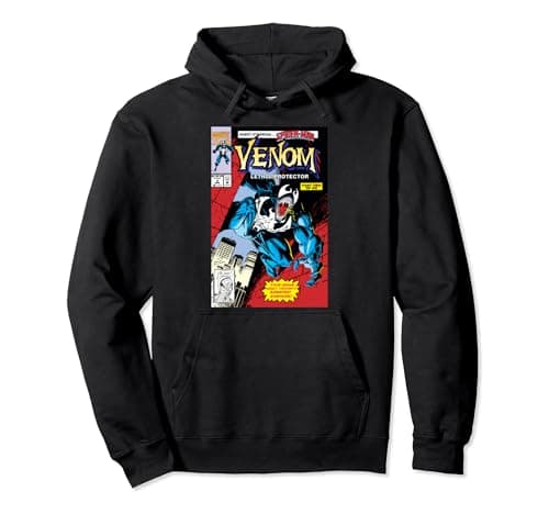 Image of Marvel Venom Lethal Protector Retro Comic Pullover Hoodie