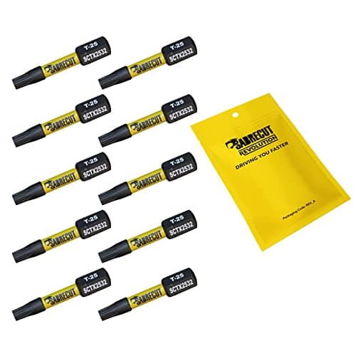 Image of 10 x SabreCut SCTX2532_10 32mm T25 TX25 Magnetic Impact Screwdriver Driver Bits Set Torx Heavy Duty