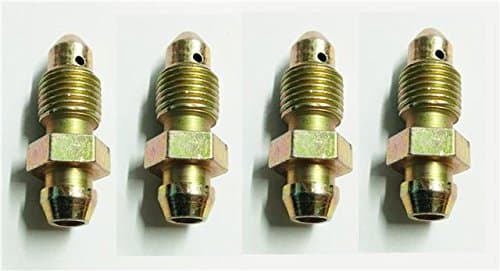 Image of 4 x Male Brake Pipe Bleed Screws Metric Steel Tubing M10 x 1.00mm Joiner