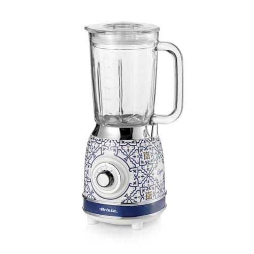 Image of Ariete 583 Capri Blender with 1.5 Litre Glass Cup, 4 Stainless Steel Blades, 4 Speeds + Pulse, 1000 Watt