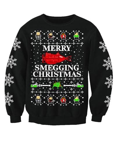 Image of Red Dwarf Inspired Adults Novelty TV Science Fiction Christmas Jumper Sweatshirt (UK, Alpha, S, Regular, Regular)