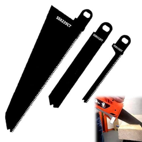 Image of 3PCS Reciprocating Saw Blades,Hacksaw Blades,Scorpion Saws,Scorpion Saw Blades, Black and Decker Scorpion Saw Blades, Carbon Steel Blade Set for Wood Plastic Metal & Branch Cutting