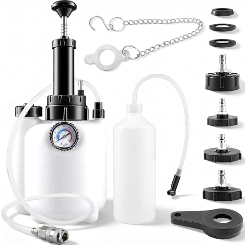 Image of Rivlox 3L + 1L Brake Bleeding Kit, Manual Brake Fluid Pressure Bleeder with Brake Fluid Extractor & 4Pcs Cylinder Adapter,Brake Bleeder for Most European Models and Car Clutch ABS Systems