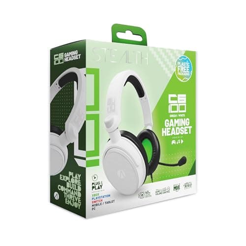 Image of STEALTH C6-100 Gaming Headset Range (Green & White)