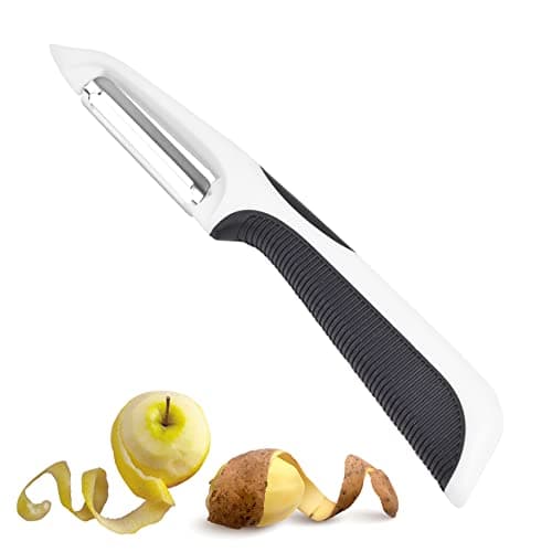 Image of Potato Peeler Stainless Steel Rotary Peeler for Kitchen Vegetable Fruit Peeler Suitable for Vegetable Fruits (White)