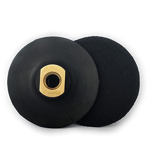 Image of HOMESOM 3" 2pcs Rubber Backing Pad Black Backer Pads Hook and Loop Backing Holder M14 Thread for Angle Grinder