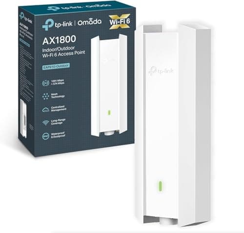 Image of TP-Link EAP610-Outdoor WiFi 6 Access Point, AX1800 Dual Band Gigabit Wireless Access Points, Omada Mesh, PoE+ Powered, Indoor Outdoor Weatherproof, Seamless Roaming Extended Range, Cloud Management