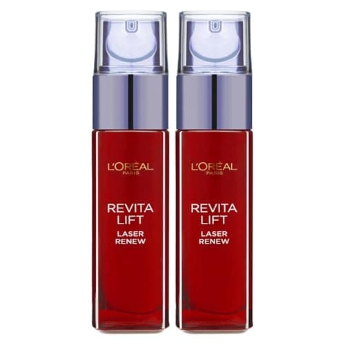 Image of L'Oreal Paris DOUBLE Revitalift Laser Renew Advanced Anti-Ageing Smoothing Serum Wrinkles Appear Reduced & Skin Texture Feels Improved, Formulate To Refine Pores & Target Skin Texture, 30Ml
