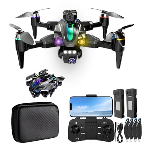 Image of SGM 4K Camera Drone Foldable WiFi RC Quadcopter with Dual HD Cameras, Brushless Motor, Altitude Hold, Follow Me, One-Key Start Mini Drone with Camera 4K for Beginners - Black ST-1