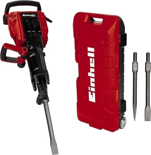 Image of Einhell Demolition Hammer 1700 W, 50J Single Impact Power, SDS-Hex Chuck, Vibration-Cushioned Main Handle, Soft Start Function, incl. Pointed and Flat Chisel TE-DH 50