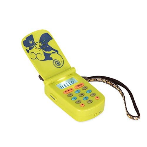 Image of B. toys – Hellophone Lime – Interactive Pretend Toy Cellphone for Kids with Lights, Sounds, Tunes, Message Recording Function – Fun-Filled Educational Entertainment – 10+ Months