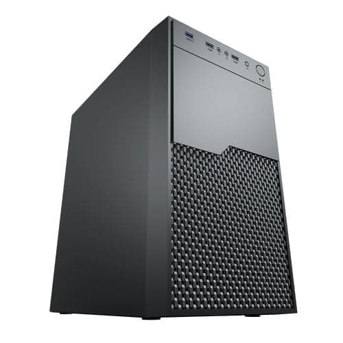 Image of Enterprise Black Office Business PC Case, Micro ATX, 12cm Fan, Mesh Front, USB 3.0,