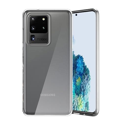 Image of For Samsung Galaxy S20 Ultra Clear Case - Silicone Gel TPU Flexible - Ultra Thin - Slim Protection - Wireless Charging Compatible - Shockproof Phone Cover - Crystal Clear