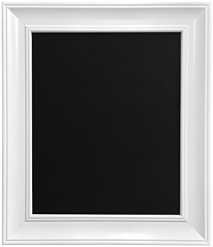 Image of Scandi Vintage White Picture Photo Frame with Black Backing Board 60 x 80 cm (Plastic Glass)