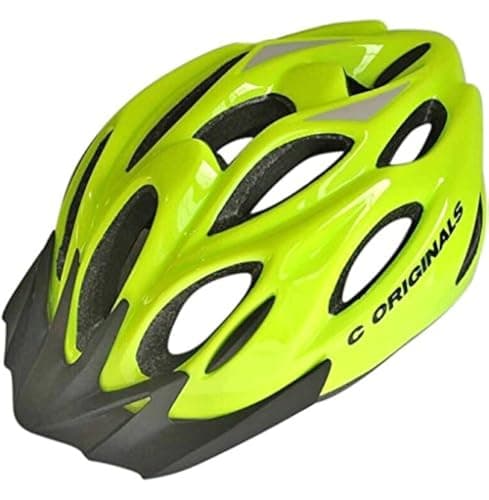Image of C ORIGINALS S380 BIKE HELMET CYCLE HELMET HI VIS YELLOW
