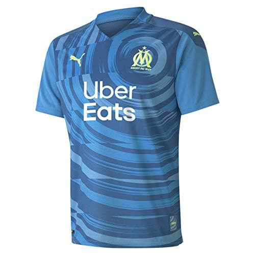 Image of Puma Om Third Shirt Replica with Sponsor Football Shirt - Bleu Azure-Vallarta Blue, X-Large