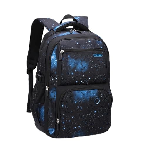 Image of Bansusu Galaxy-Print Backpack Rucksack for Boys Middle-School Elementary Bookbag