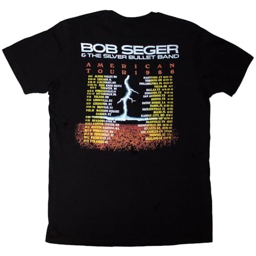 Image of Rock Off officially licensed products Bob Seger & The Silver Bullet Band Tour '86 T Shirt L