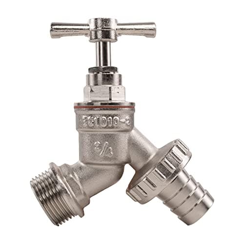 Image of Standard 1/2" bspm OR Large 3/4" bspm Silver Brass Traditional bib tap,NO TARNISHING JUST Shiny! (1/2" bspm)