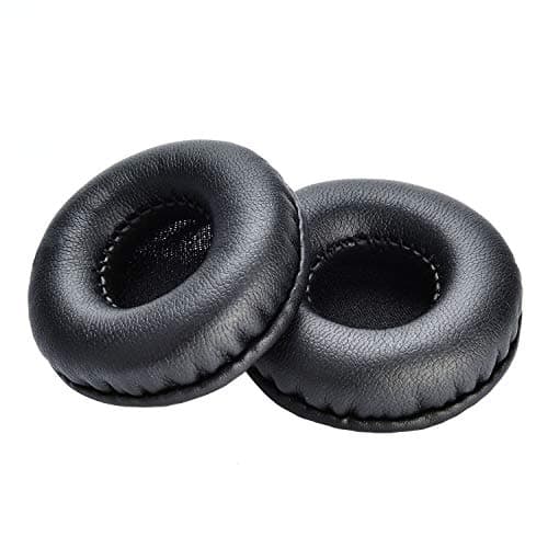 Image of Yizhet 1 pair Round Ear Pads 50mm Universal Replacement Earpads Premium Protein Leather Memory Foam Ear Cushions for Headphone Ear Cup with 50mm Diameter