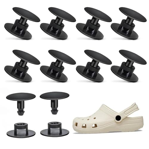 Image of 10 Pcs Plastic Rivets,Push-in Black Screw Replacement Button,for Hole Shoes Wristband Belt Type DIY Strap Repair Fasteners Drive Snap Accessory Expansion Rivet Multi Solid Spare 16mm*14mm*10mm