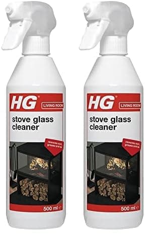 Image of HG Stove Glass Cleaner, Dissolves Soot, Grease & Tar, Maintains Oven Doors, Glass Fireplaces & Hearths, Removes Residue Effectively – 500ml Spray (431050106) (Pack of 2)