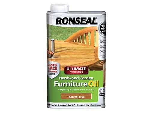 Image of Ronseal UHWGFOT1L 1 Litre Ultimate Protection Hardwood Garden Furniture Oil - Teak