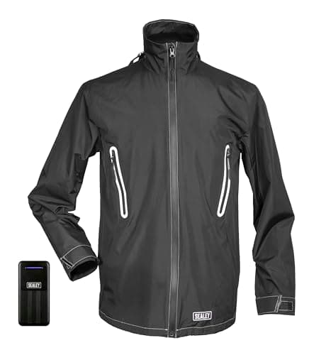 Image of Sealey 5V Heated Rain Jacket - Small with Power Bank - HJ01KIT