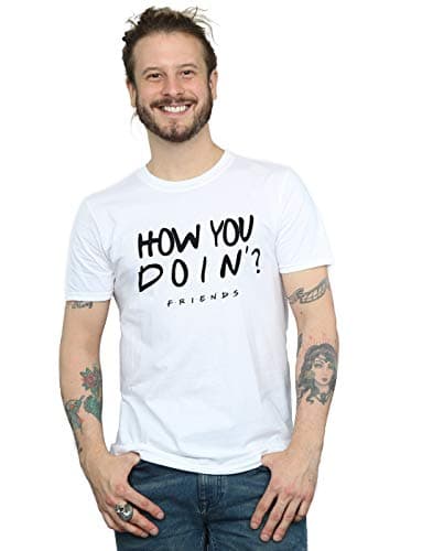Image of Absolute Cult Friends Men's How You Doin? T-Shirt White XX-Large