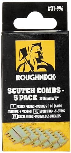 Image of Roughneck ROU31996 Scutch Combs - Pack of 5 25mm (1in), Multi