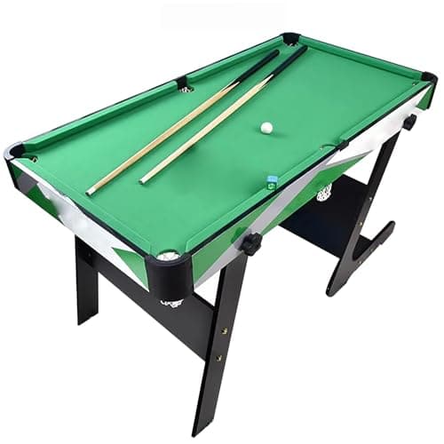 Image of ZLLPIGLS Folding Pool Table with Full Accessory Set, Billiard Tables Compact, Portable, and Space-Saving, for Home, Game Room, Office(128x64x74.5cm/50.3x25.1x29.3in)