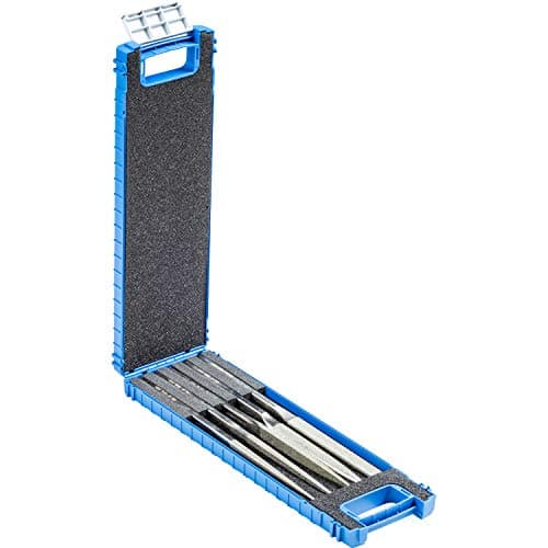 Image of PFERD Diamond Mobile Phone File Set, 5 Pieces, Grain Size D 181, 215 mm, in Shatterproof Plastic Box, 15826273 - for Universal Use in Tool Making