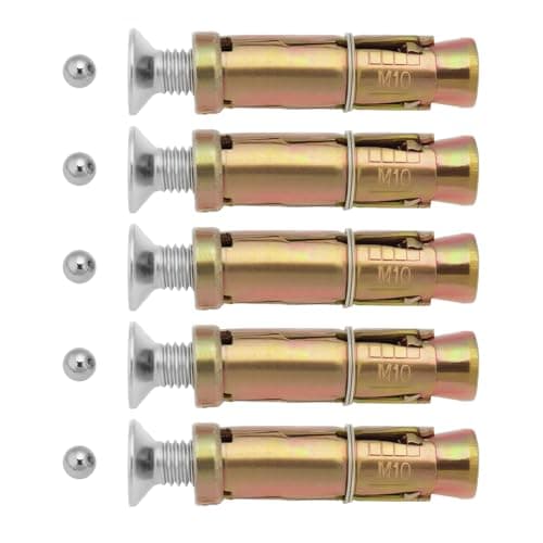Image of eMagTech 5PCS M10 Anti-Theft Security Bolts M10 x 70mm Expansion Bolts Security Anchor Bolts Suitable for Fixing Concrete Stone with 6mm Steel Balls