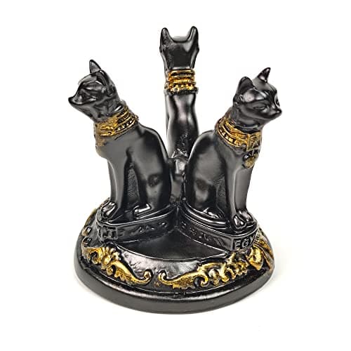 Image of OmyLens Bast Bastet Cat Crystal Ball Stand, Ball Display, Natural Healing, Feng Shui Glass Ball Holder, Base Statue, Decoration, for 40-80mm Ball