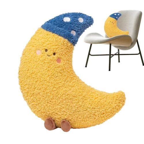 Image of Jubepk Cute Pillows – Half Moon Pillow – Soft Star Cushion Lumbar Support Ergonomic Soft Neck for Women Support Pregnancy Sleeping Bed