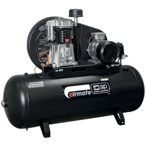 Image of SIP Airmate TN7.5/270 Belt Drive Air Compressor, 400V 20A 3-Phase, 270L, 7.5hp / 5.6kW, 145psi / 10 Bar 34CFM