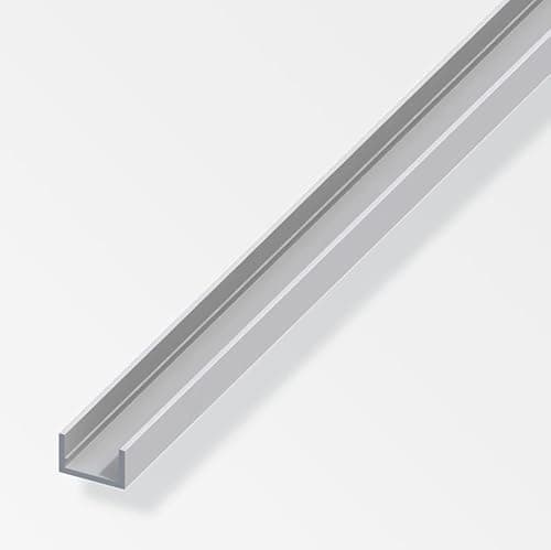 Image of U Profile 1m x 10mm x 16.5mm - Silver Anodised Aluminium