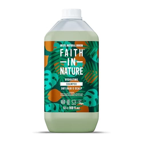 Image of Faith In Nature Organic Coconut Shampoo, Hydrating for Dry Hair & Scalp, Vegan & Cruelty Free, No SLS, Silcones or Parabens, 5L Refill Pack