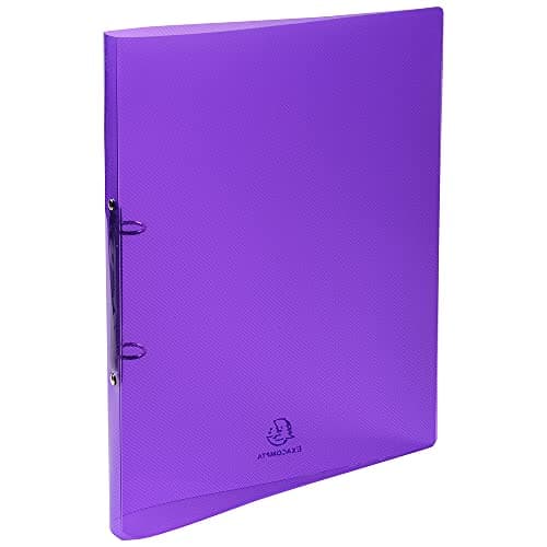 Image of Exacompta - Ref. 54186E - 1 Semi-rigid binder in PP Crystal - 2 round rings, diameter 15 mm - Spine 20 mm - External dimensions: 32 x 25 cm - Format to file A4 - Colour: purple