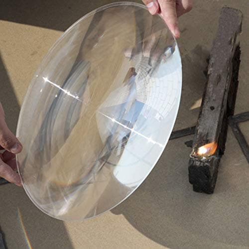 Image of Generic 300mm Large Round Optical PMMA Plastic Fresnel Condensing Lens, Focal Length 120mm 220mm 360mm 400mm 2000mm, Magnification 3x, External Light Source, Magnifying Glass