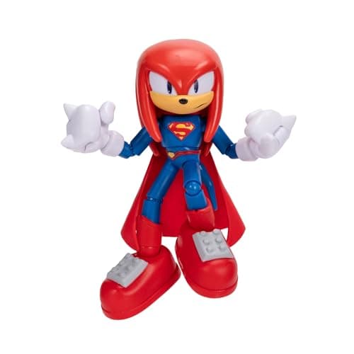 Image of DC x Sonic Knuckles as Superman 5" / 13cm Action Figure, Officially Licensed by Jakks Pacific, Highly Articulated and Detailed Design, Collector's Packaging