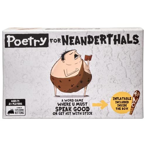 Image of Exploding Kittens - Poetry for Neanderthals - Competitive Word Guessing Game - Party Game, Ideal for Family Night, Kid and Adult, 2+ Players, Ages 7+, 15 Minutes to Play