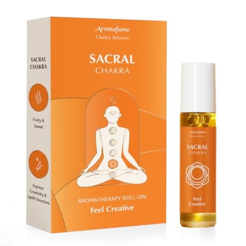 Image of Swadishtana - Creativity - Sacral Chakra Essential Oil Roll-On Blend by Aromafume | 7 Chakra Blend | 1 x 10ml | Pure Oil Blend - Natural Ingredients | Ideal for Meditation, Yoga & Chakra Alignment