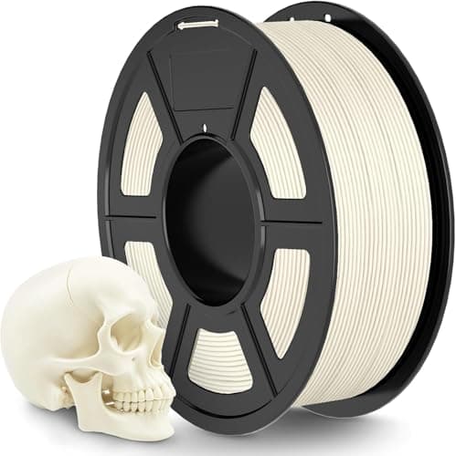 Image of TECBEARS Matte PLA Filament 1.75mm Bone White 1KG, 3D Printer Filament, Smooth Matte PLA Finish, Dimensional Accuracy +/- 0.02mm, 1KG Spool (2.2 LBS), 330 Meters