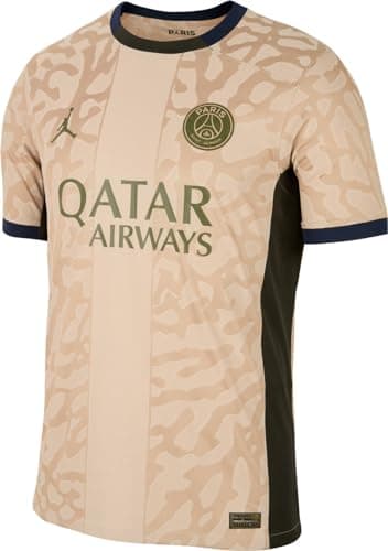 Image of Nike Men's PSG m nk df stad JSY ss 4th Top, Hemp/Obsidian/Sequoia/Rough Green, XL