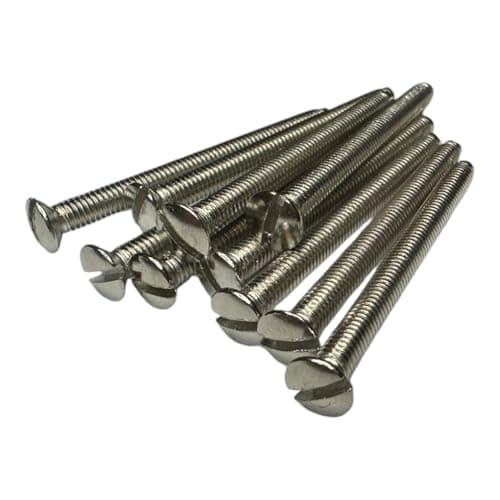 Image of M3.5mm X 25mm Long Electrical Machine Screws for Light Switch Plug Socket - Pack of 10