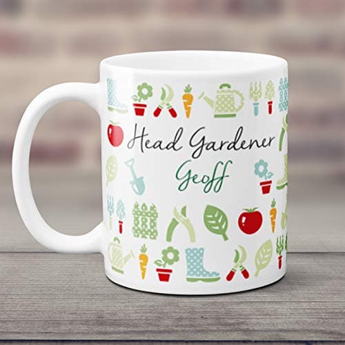 Image of Gardener Mug Personalised for Men or Women Gardening Cup Personalised Gifts Presents for Head Gardener Birthday Christmas Fast Delivery Bestselling Gifts